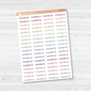 Assignment Due Script Planner Stickers | F1 | S-588