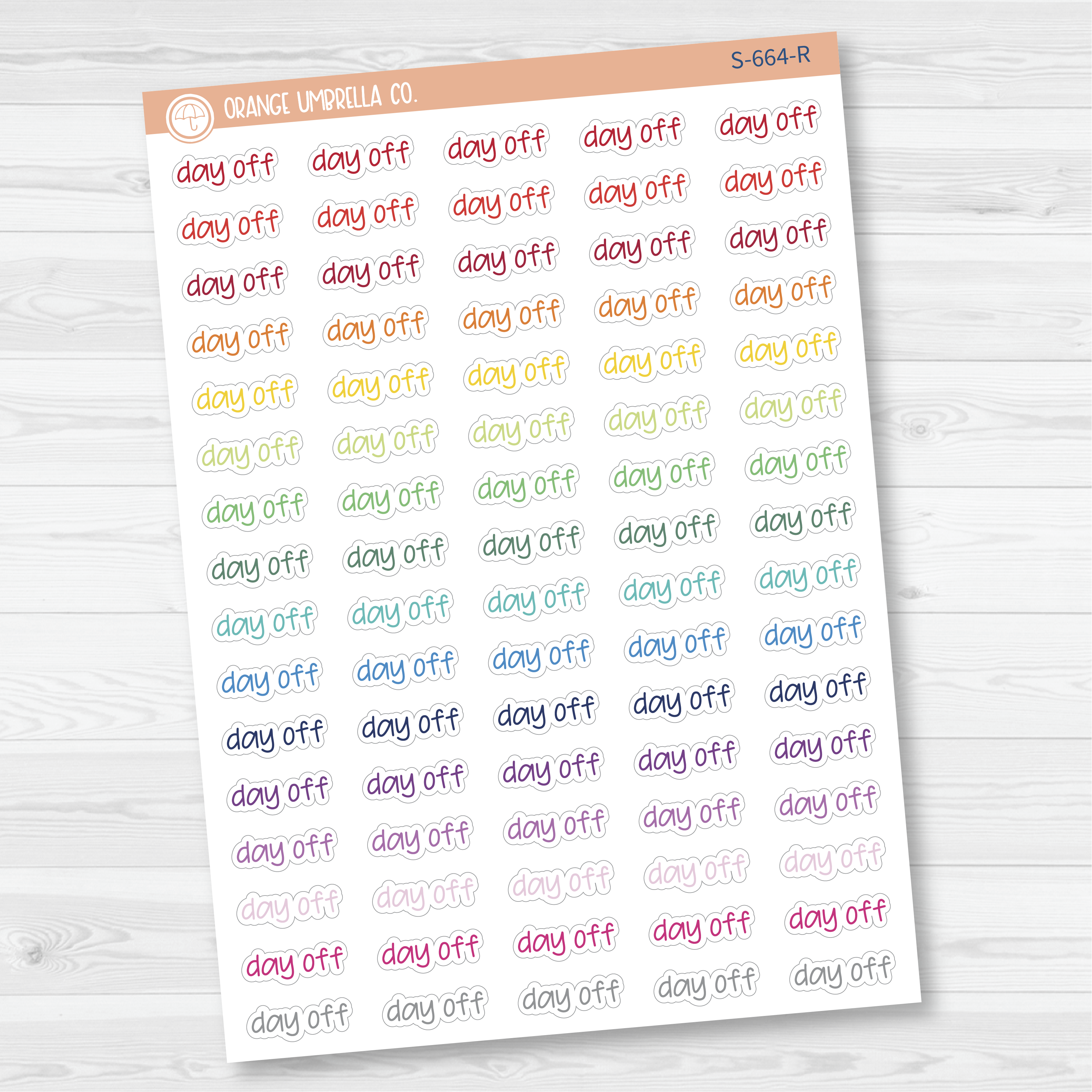 Day Off Jen Plans Script Planner Stickers | FJP | S-664