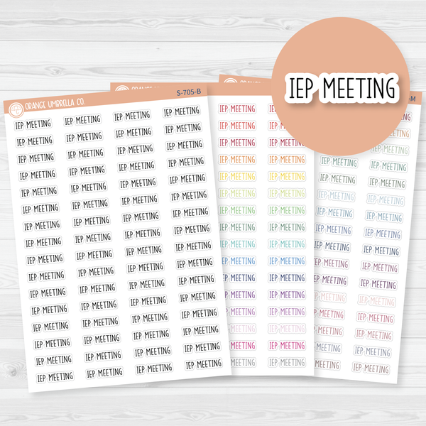 IEP Meeting Script Planner Stickers | F3  | S-705