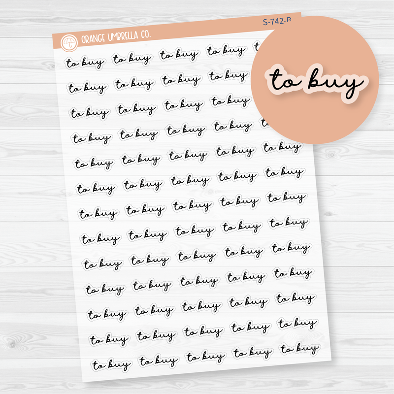 To Buy Script Planner Stickers | F5 Clear Matte | S-742-BCM