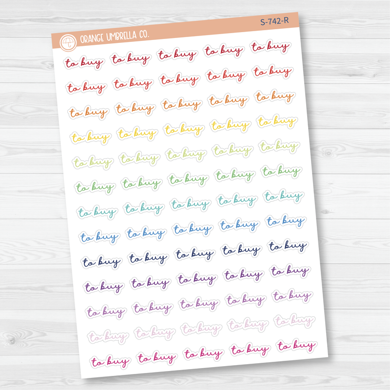 To Buy Script Planner Stickers | F5 | 904-195-001L-WH