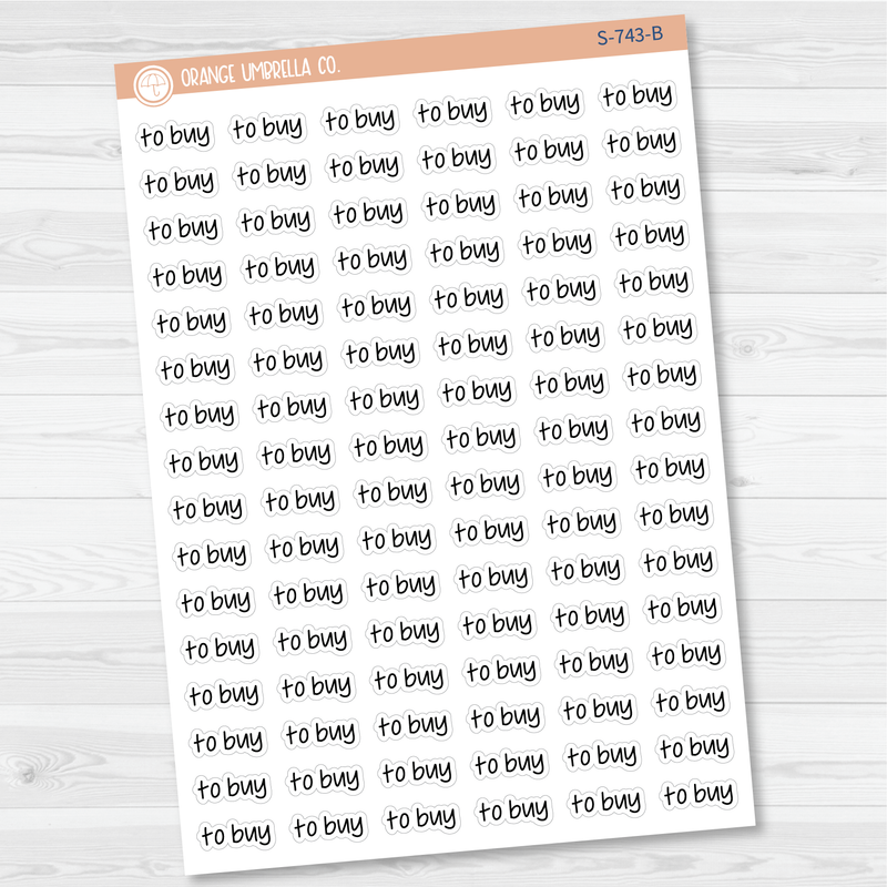 To Buy Jen Plans Script Planner Stickers | FJP  | S-743