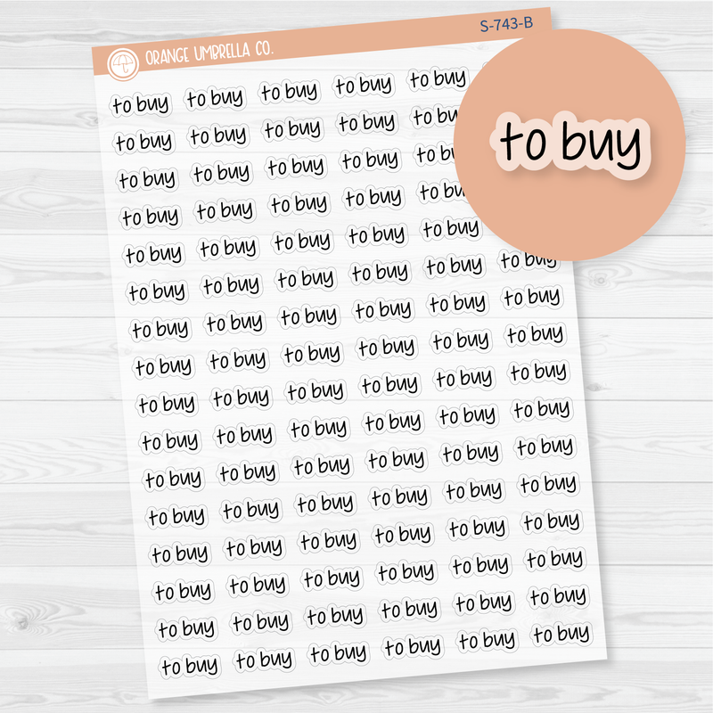 To Buy Jen Plans Script Planner Stickers | FJP Clear Matte | S-743-BCM