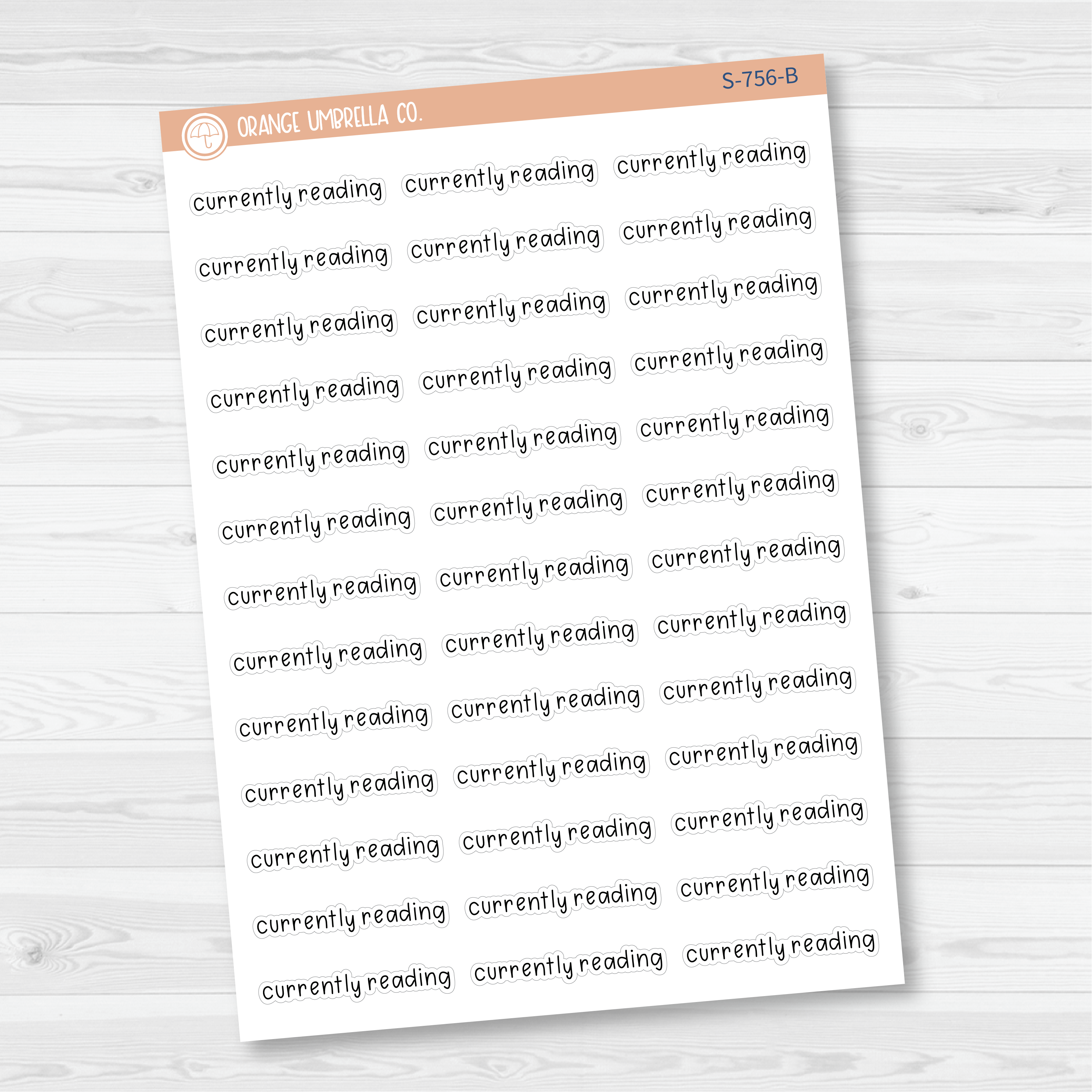 Currently Reading Julie's Plans Script Planner Stickers | JF | S-756