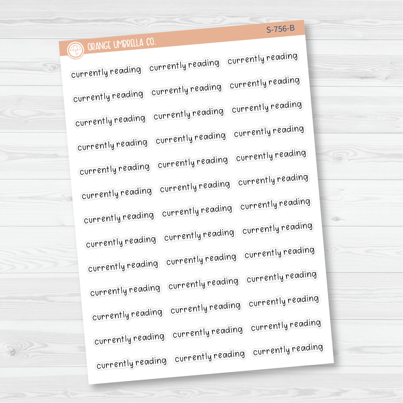 Currently Reading Julie's Plans Script Planner Stickers | JF | S-756