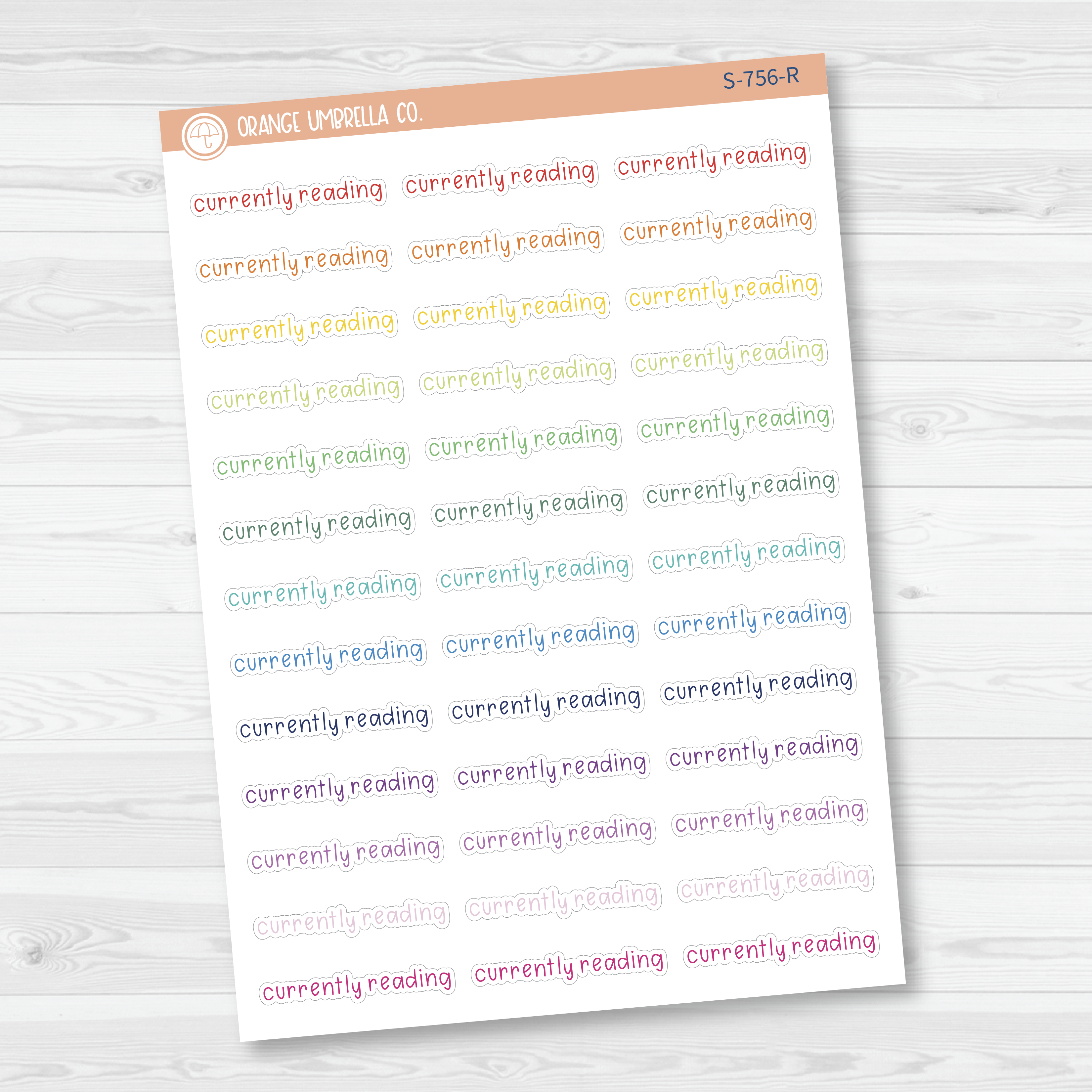 Currently Reading Julie's Plans Script Planner Stickers | JF | S-756