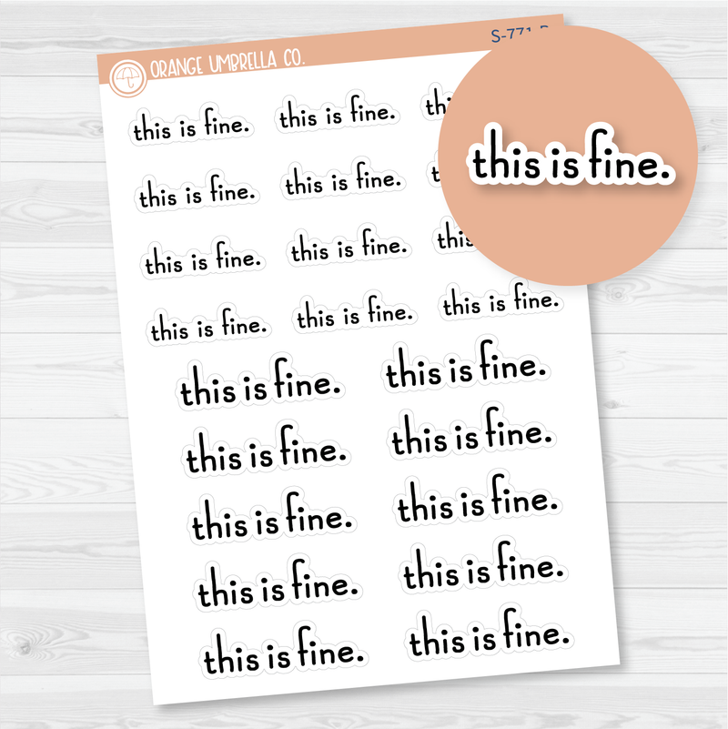 This is Fine Quote Script Planner Sticker | F16 | S-771-B