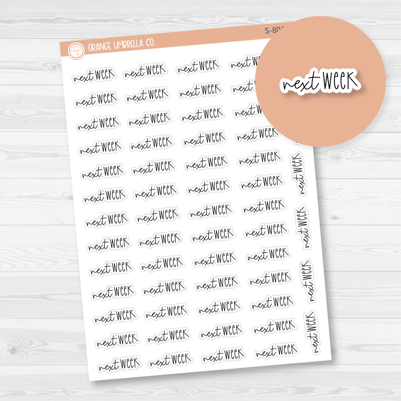 CLEARANCE | Next Week Script Planner Stickers | FC12 | S-801-B