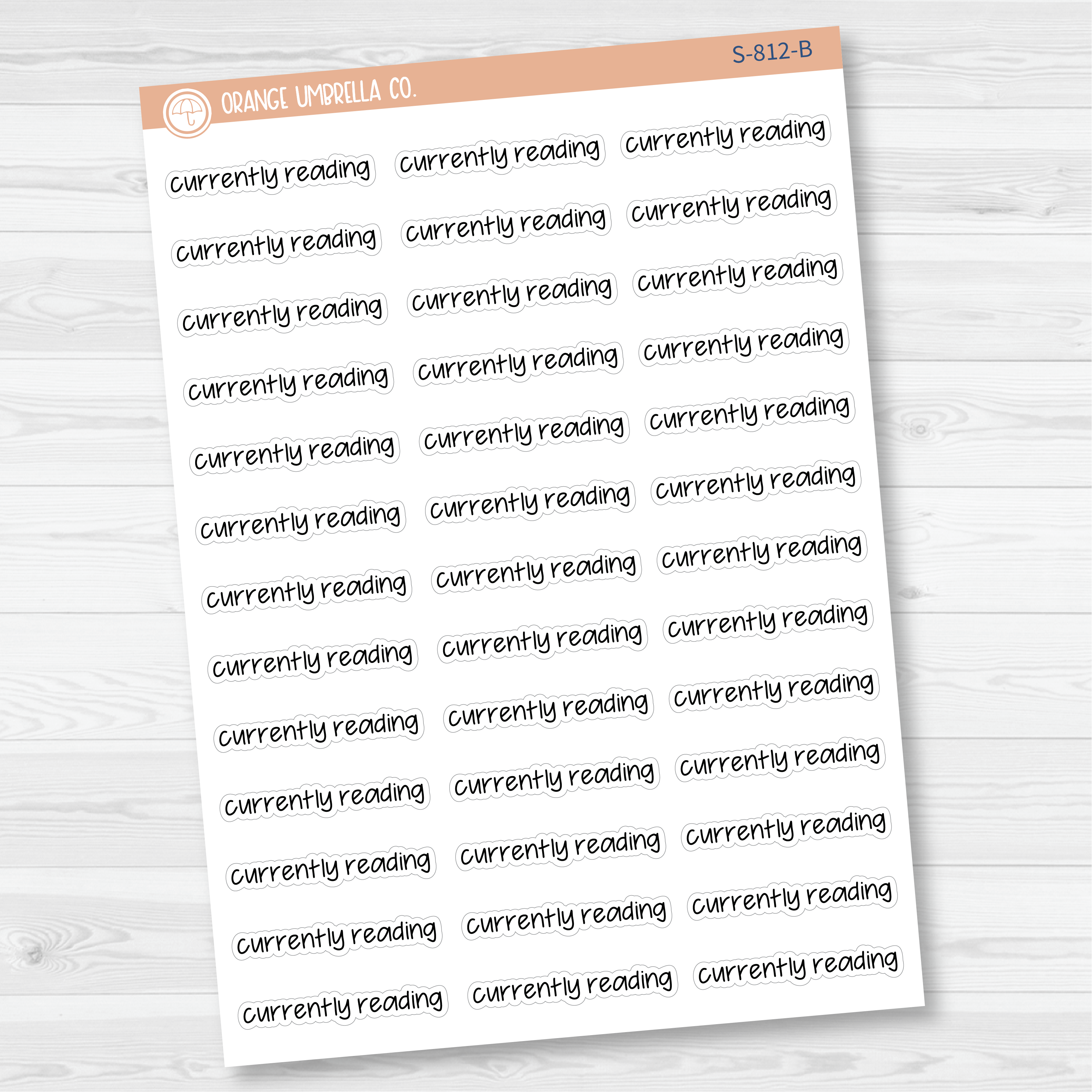 Currently Reading Jen Plans Script Planner Stickers | FJP | S-812