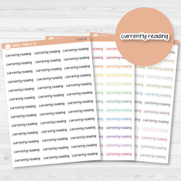 Currently Reading Jen Plans Script Planner Stickers | FJP | S-812