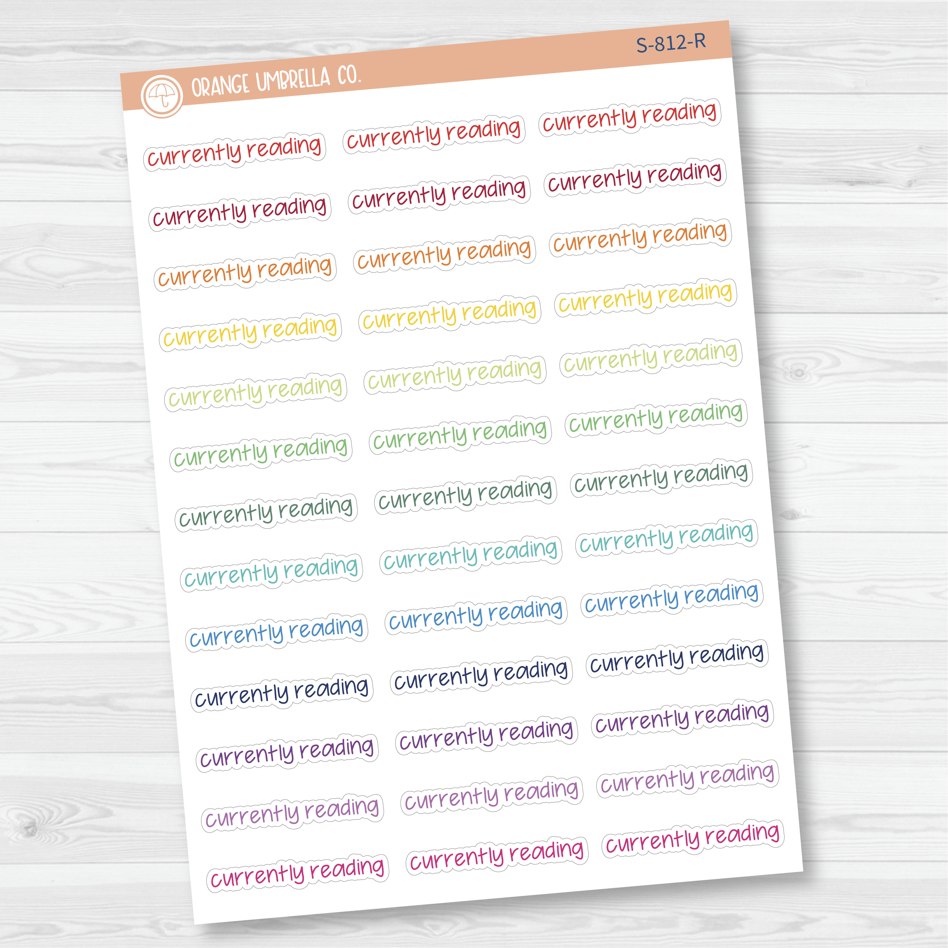 Currently Reading Jen Plans Script Planner Stickers | FJP | S-812
