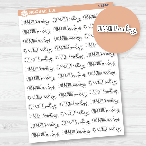 Currently Reading Script Planner Stickers | FC12 | S-814-B