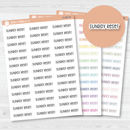 Sunday Reset Script Planner Stickers | F3 | S-850