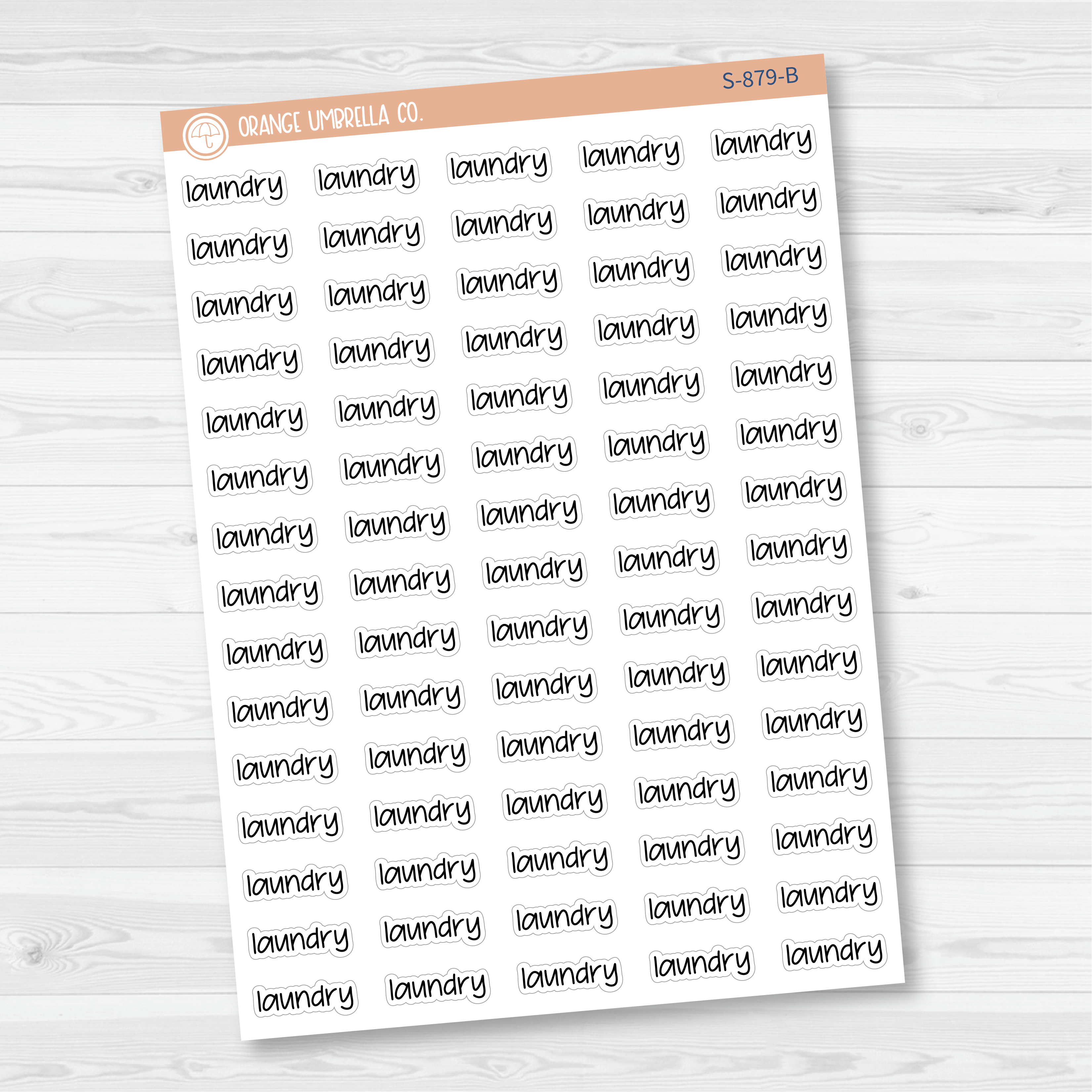 Laundry Jen Plans Script Planner Stickers | FJP  | S-879