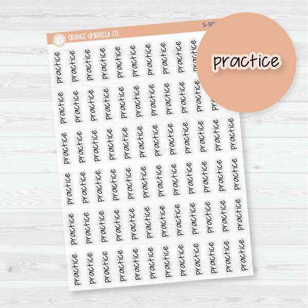 Practice Jen Plans Script Planner Stickers | FJP Clear Matte | S-901-BCM
