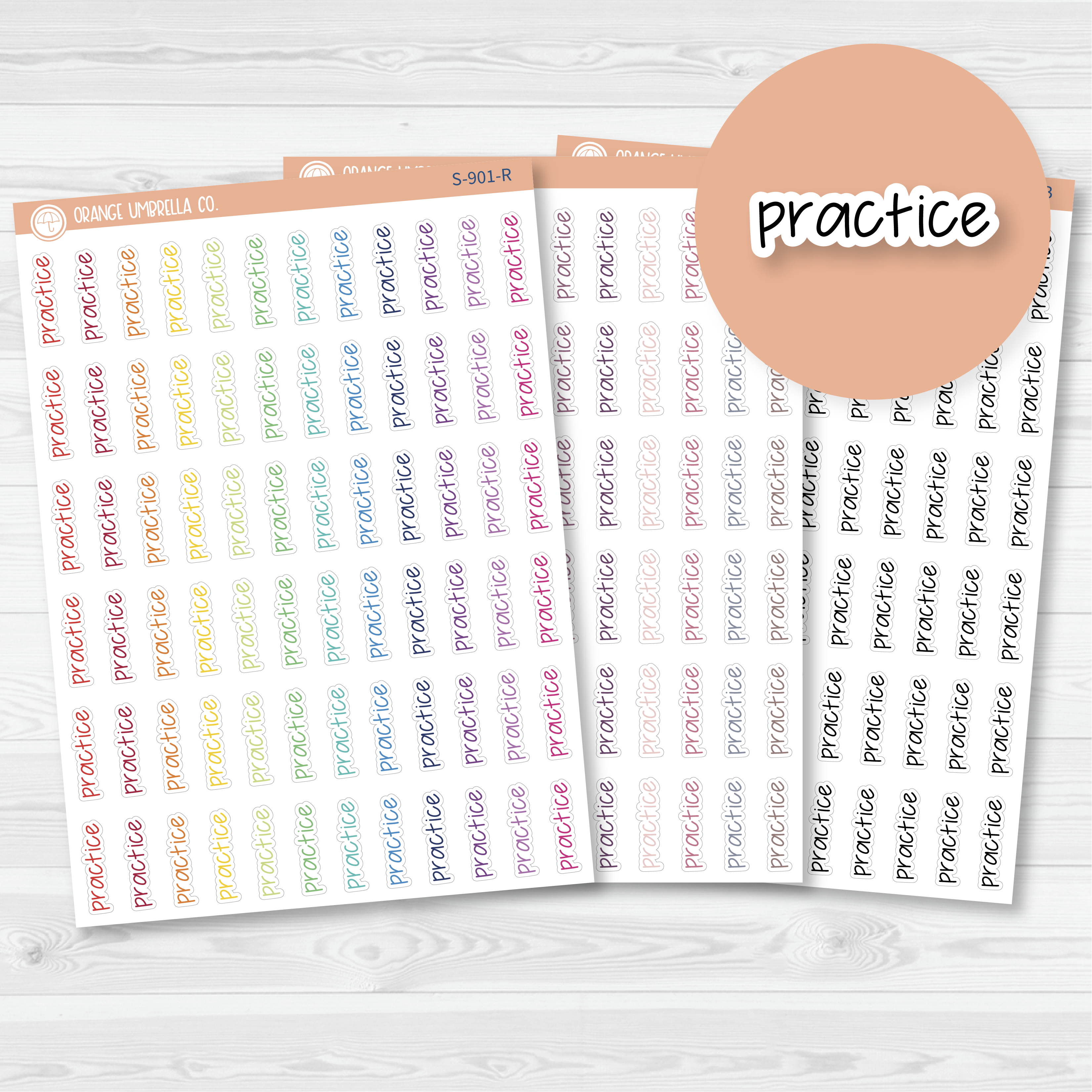 Practice Jen Plans Script Planner Stickers | FJP | S-901
