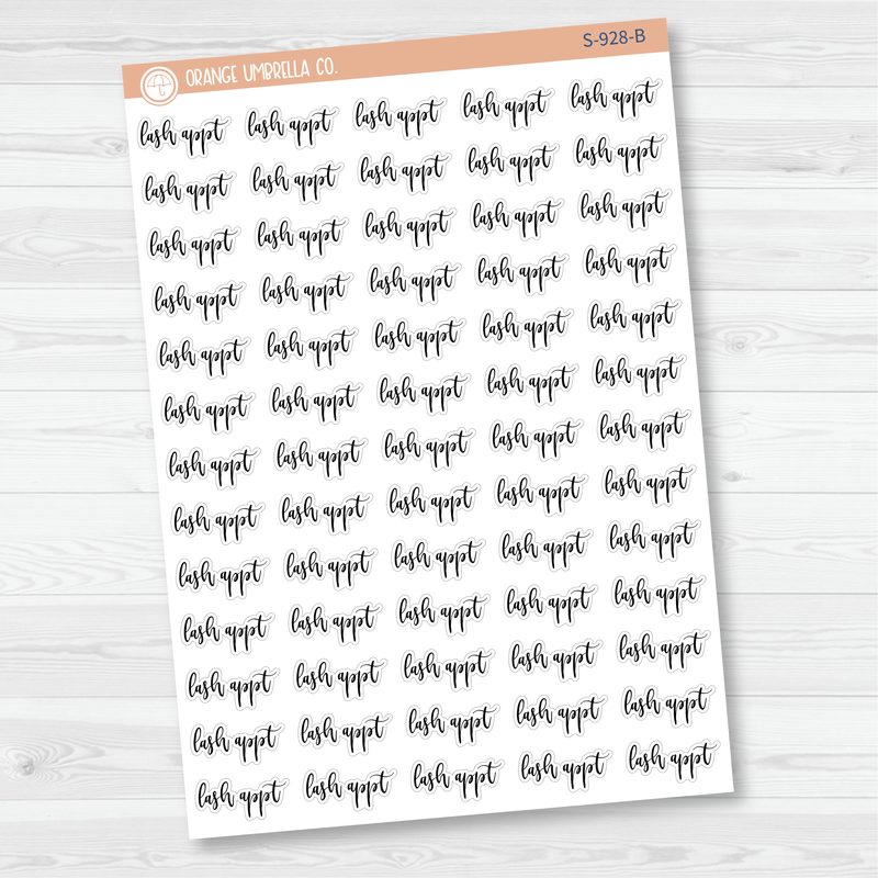 Lash Appt Script Planner Stickers | F2 | S-928