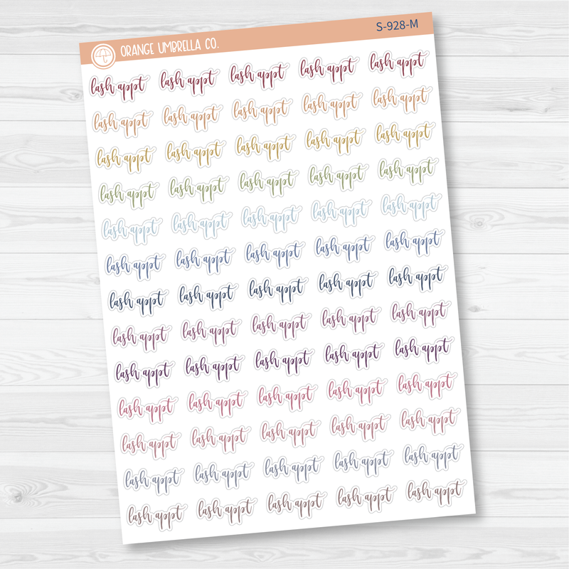 Lash Appt Script Planner Stickers | F2 | S-928