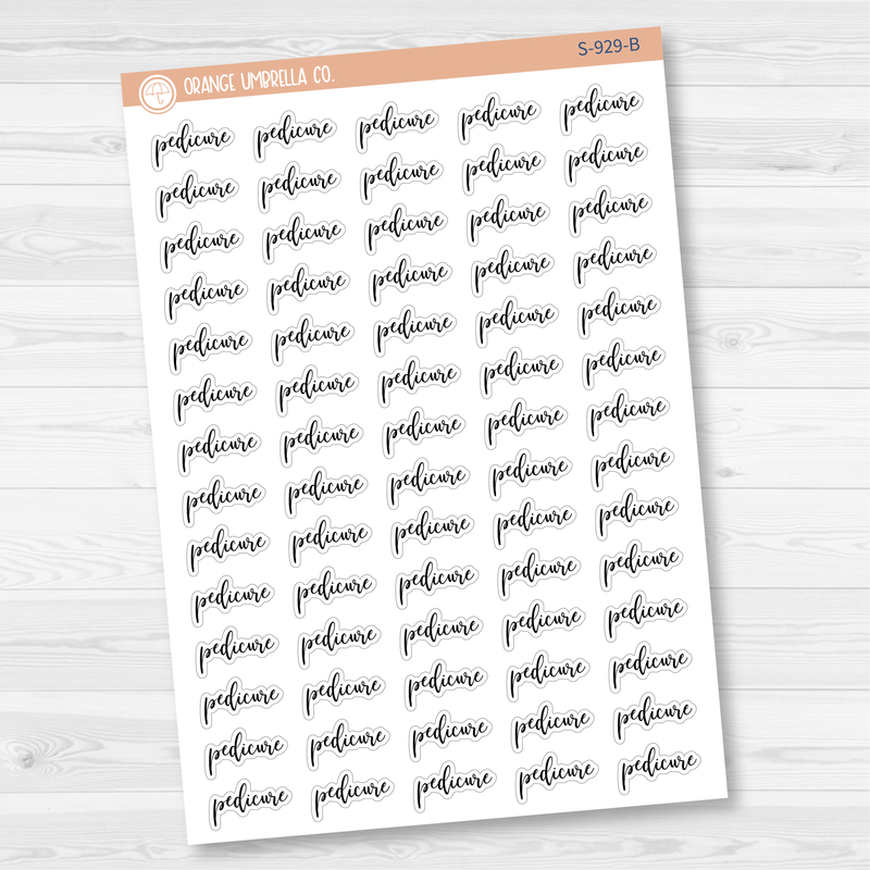 Pedicure Script Planner Stickers | F2 | S-929