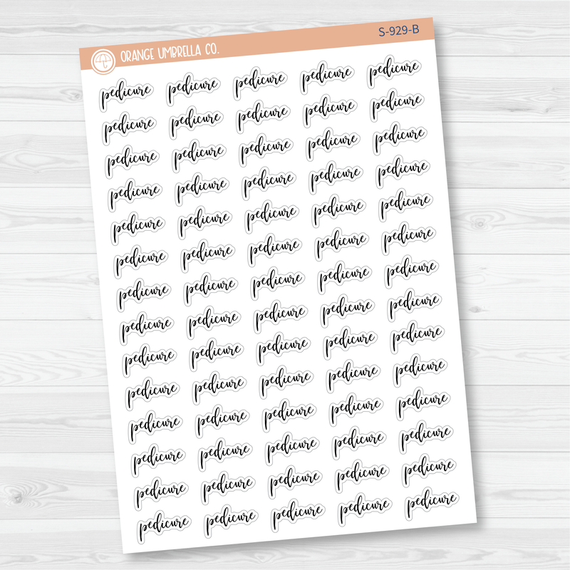 Pedicure Script Planner Stickers | F2  | S-929 \ 915-006