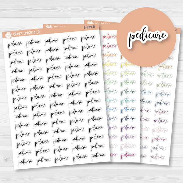 Pedicure Script Planner Stickers | F2  | S-929 \ 915-006