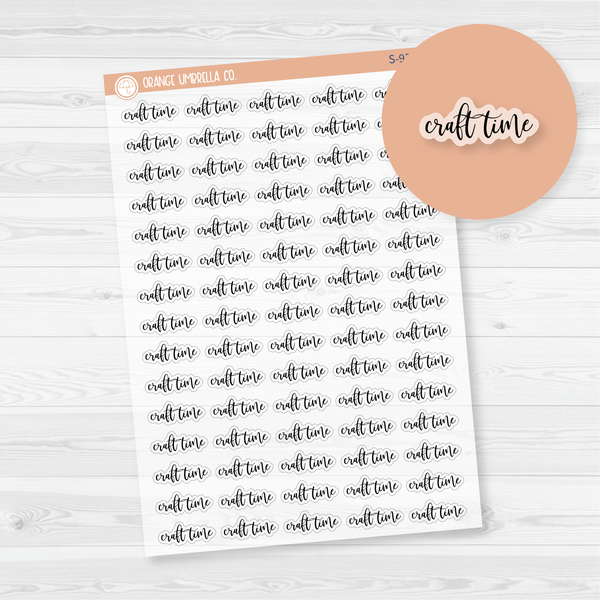 Craft Time Script Planner Stickers | F2 Clear Matte | S-933-BCM