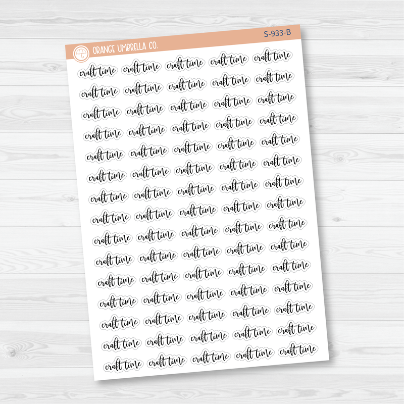 Craft Time Script Planner Stickers | F2 | S-933
