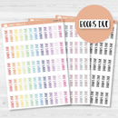 Books Due Script Planner Stickers | F1 | S-944