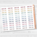 Books Due Script Planner Stickers | F1  | S-944