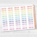 Books Due Script Planner Stickers | F1  | S-944