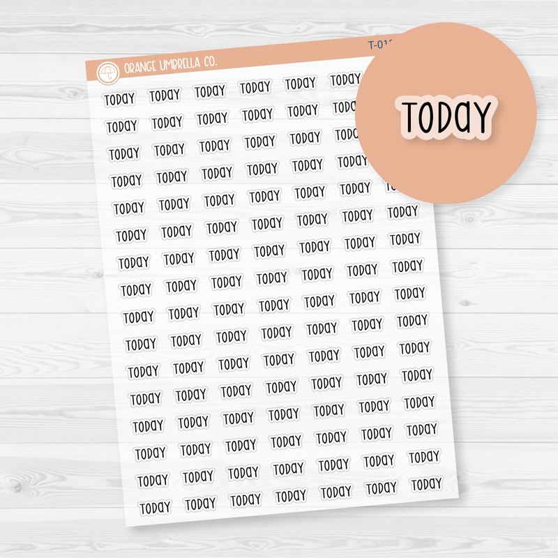 CLEARANCE | Today Script Planner Stickers | F3 Clear Matt | T-019-BCM