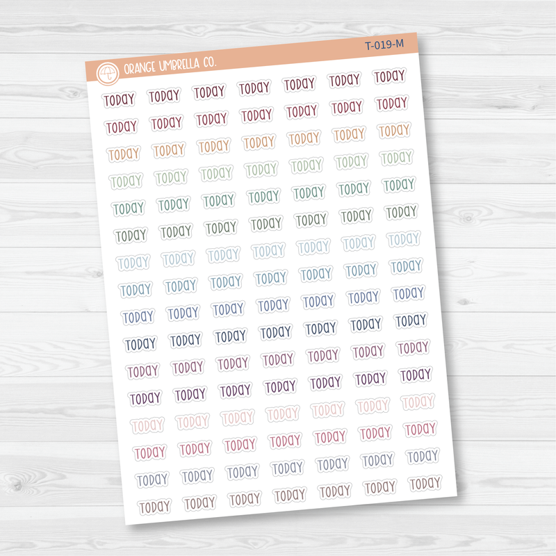 Today Script Planner Stickers | F3 | T-019