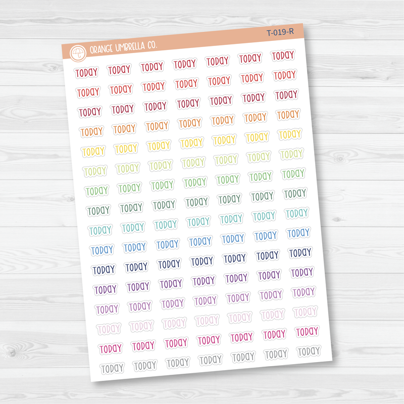 Today Script Planner Stickers | F3 | T-019