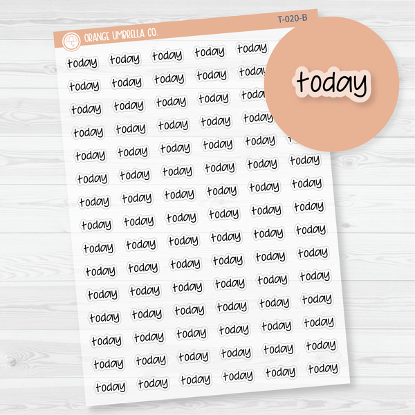 Today Jen Plans Script Planner Stickers | FJP Clear Matte | T-020-BCM