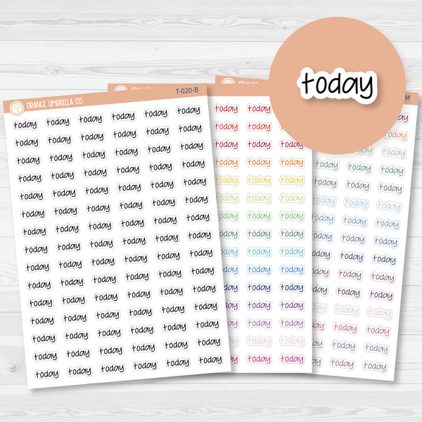 Today Jen Plans Script Planner Stickers | FJP | T-020