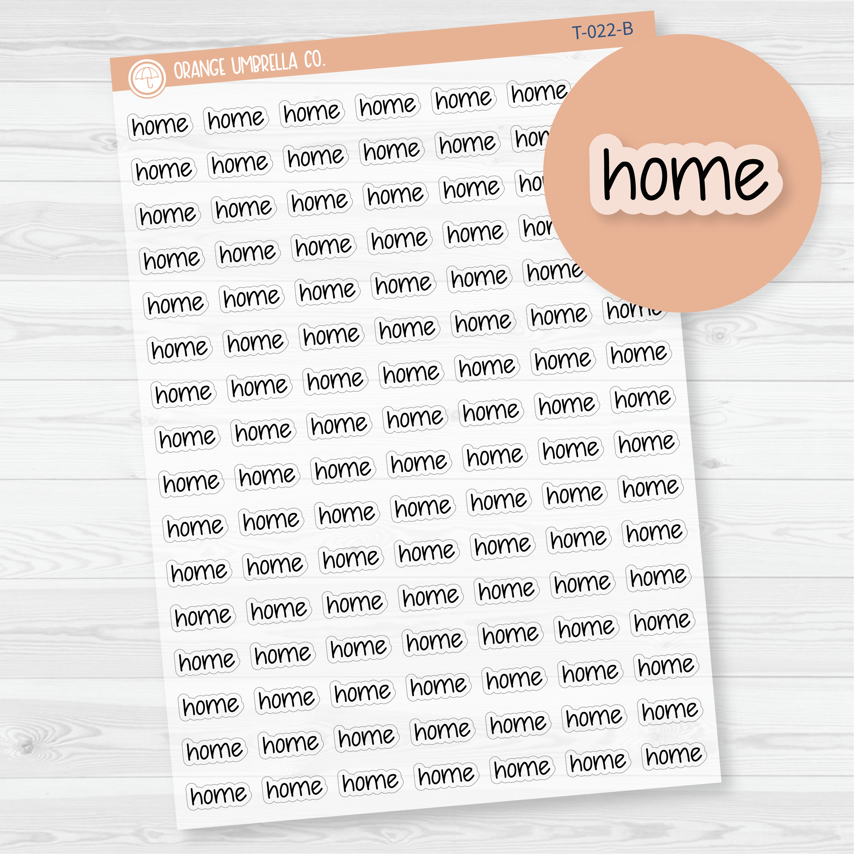 Home Jen Plans Script Planner Stickers | FJP | Clear Matte | T-022-BCM