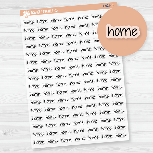 Home Jen Plans Script Planner Stickers | FJP | Clear Matte | T-022-BCM