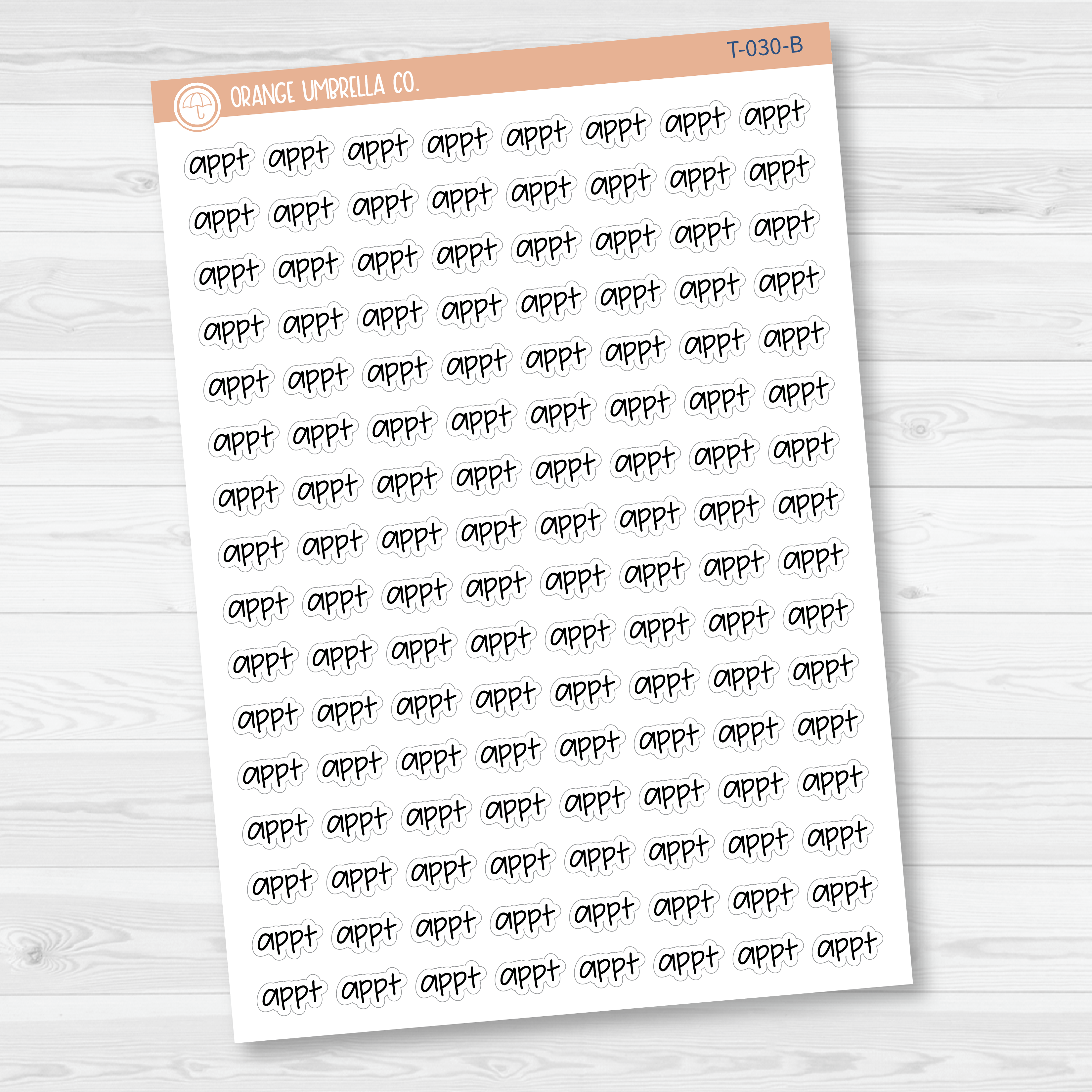Appt Jen Plans Script Planner Stickers | FJP  | T-030