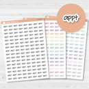 Appt Jen Plans Script Planner Stickers | FJP  | T-030
