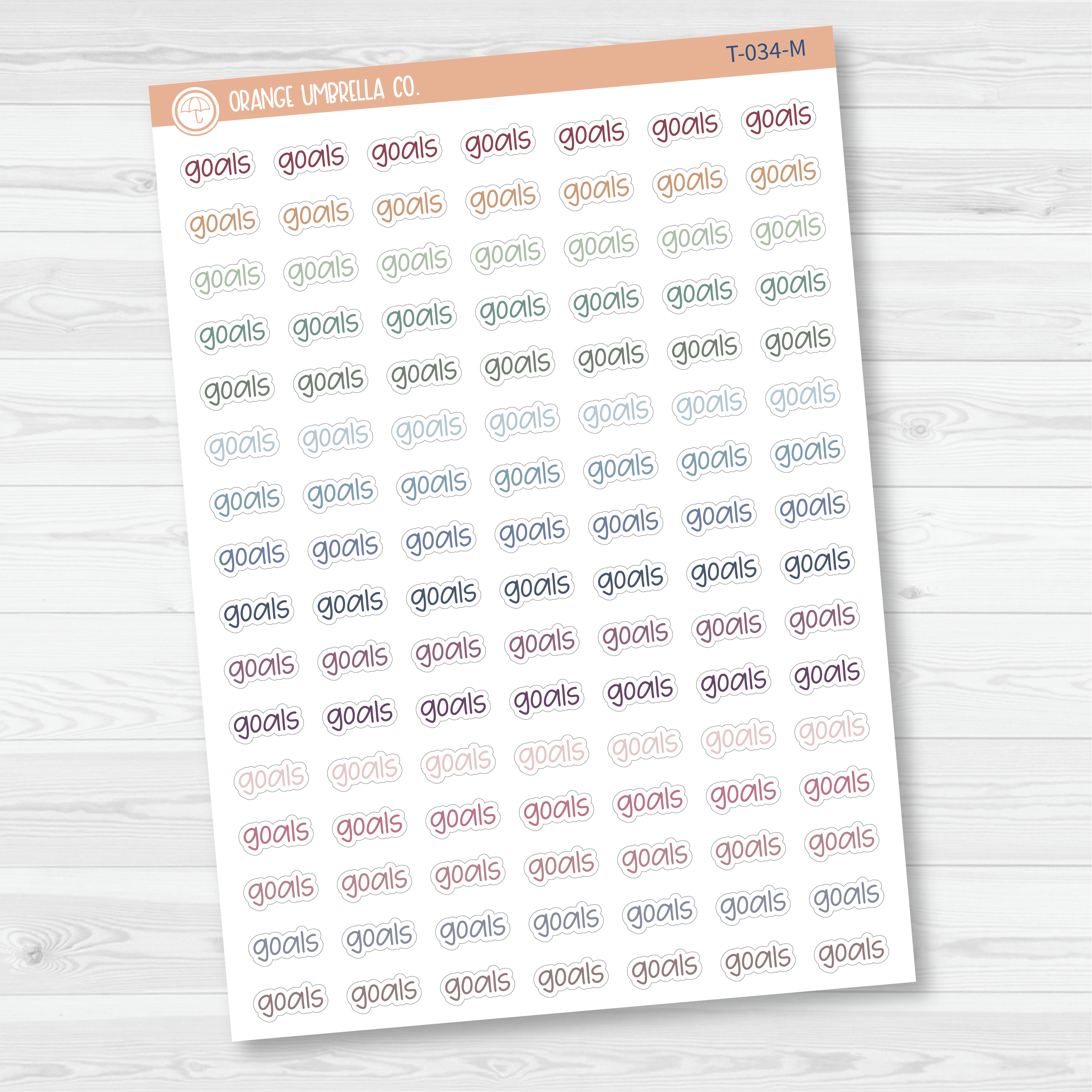 Goals Jen Plans Script Planner Stickers | FJP | T-034