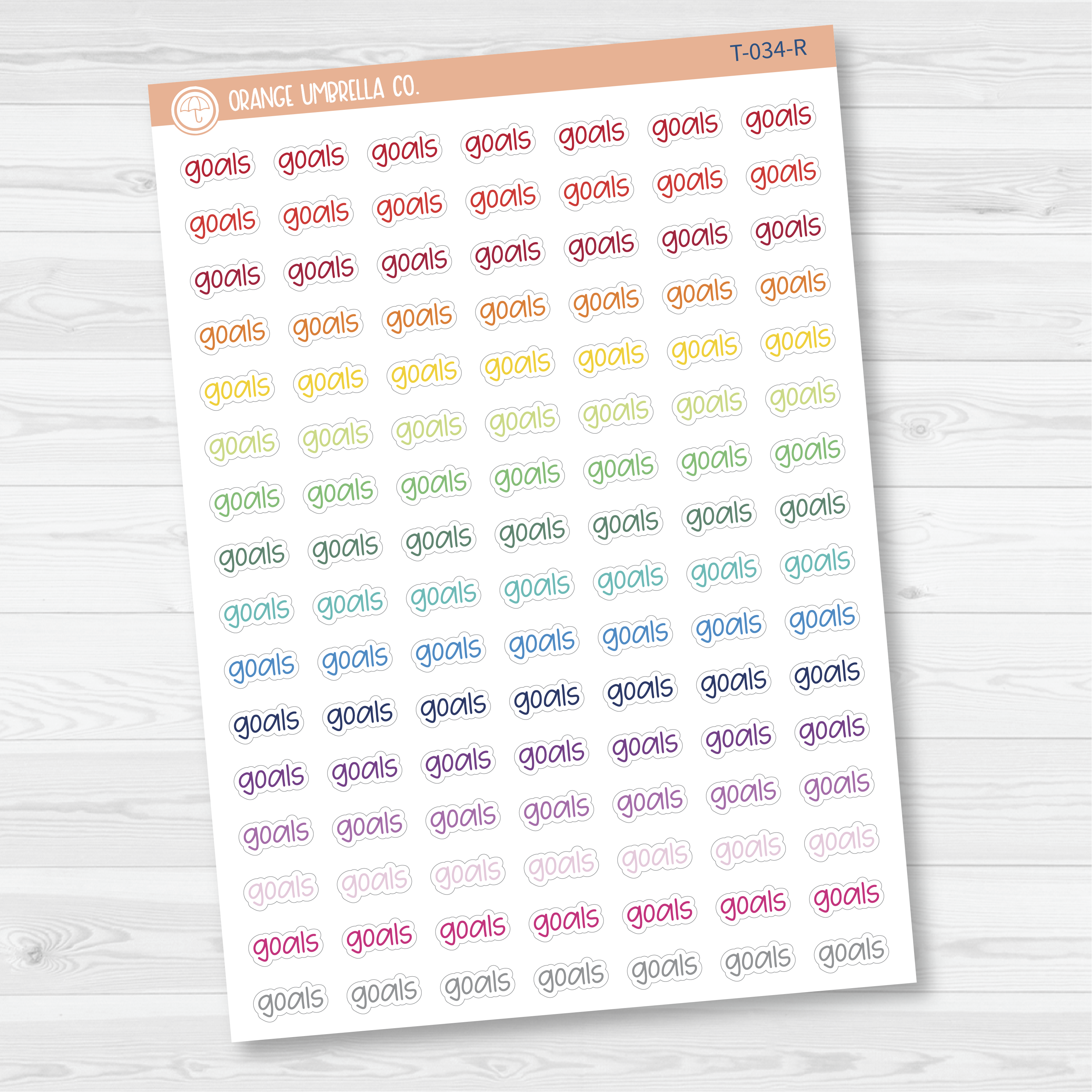 Goals Jen Plans Script Planner Stickers | FJP | T-034