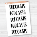 Podcasts Header Script Planner Stickers | F1 | T-069-B