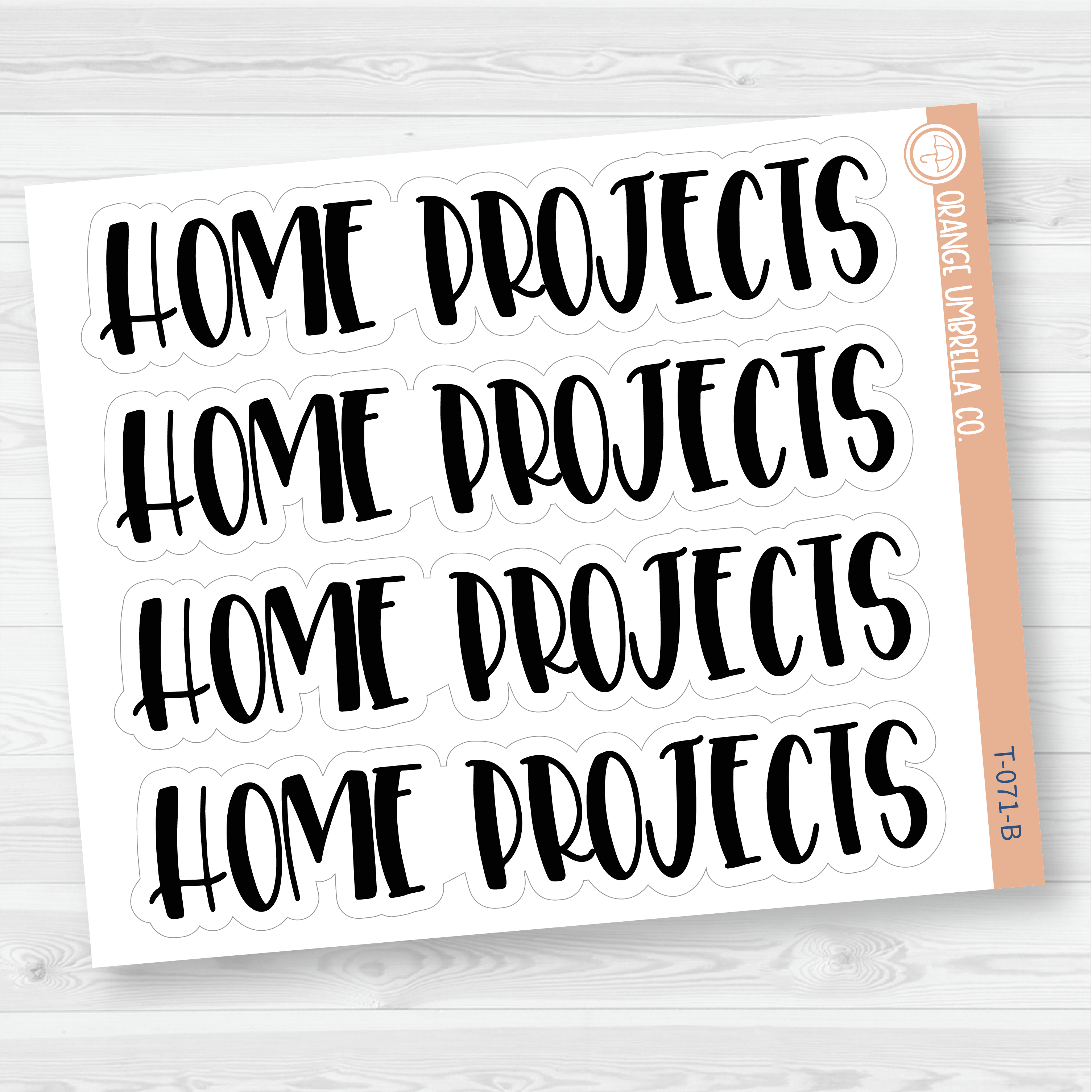 Home Projects Header Script Planner Stickers | F1 | T-071-B