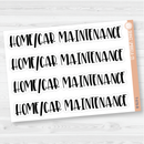Home/Car Maintenance Header Script Planner Stickers | F1 | T-078-B