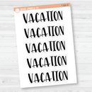 Vacation Header Script Planner Stickers | F1 | T-084-B