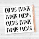 Events Header Script Planner Stickers |  F1  | T-086-B