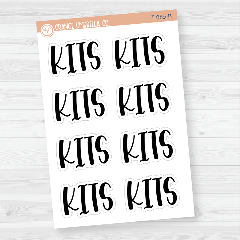 Kits Header Planner Stickers | F1 | T-089-B / 925-058-001S-WH