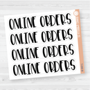 Online Orders Header Script Planner Stickers |  F1 | T-090-B