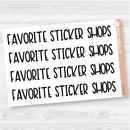 Hobby Dashboard Header Script Planner Stickers | F8 | T-105 - T-109