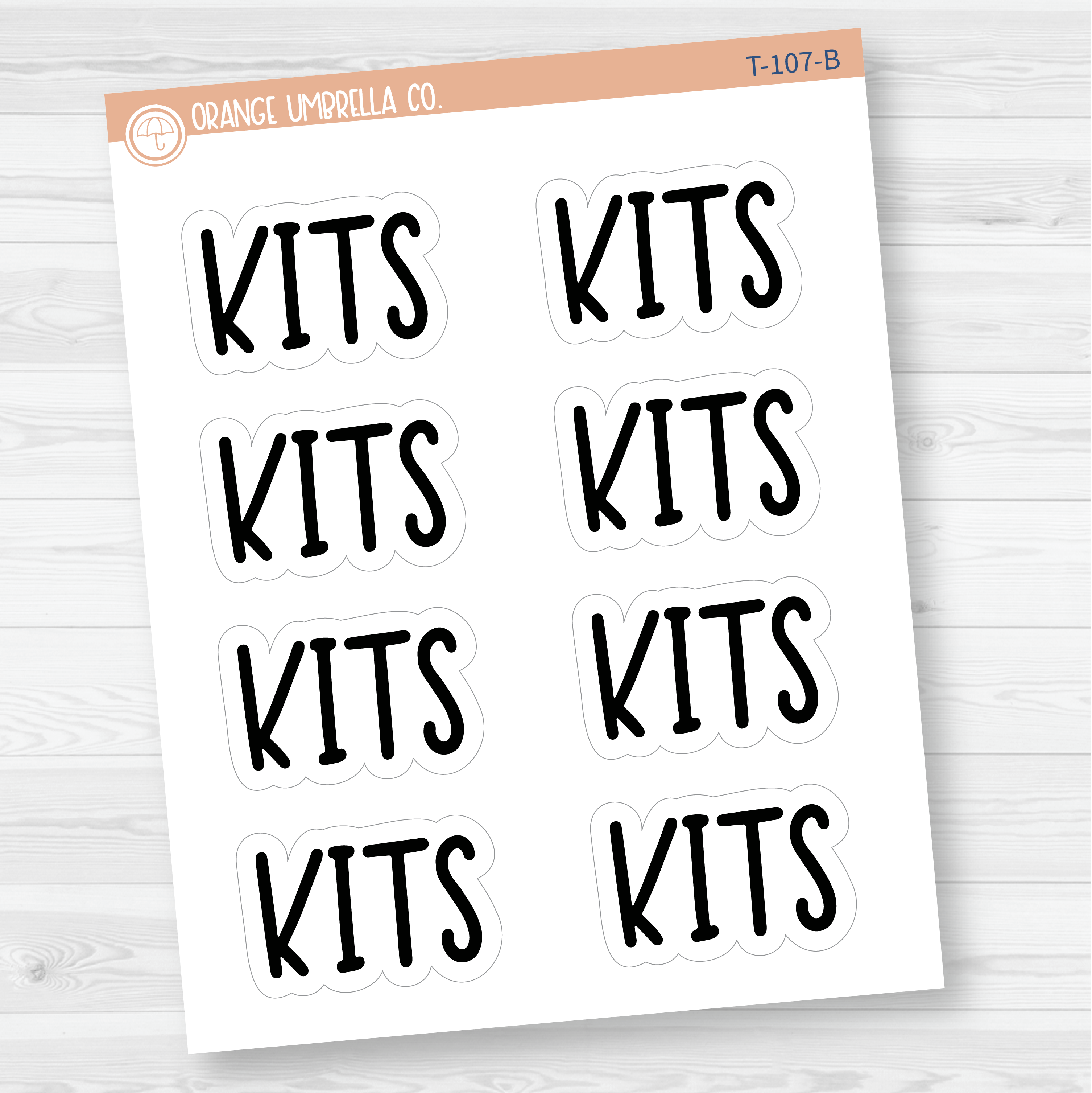 Hobby Dashboard Header Script Planner Stickers | F8 | T-105 - T-109
